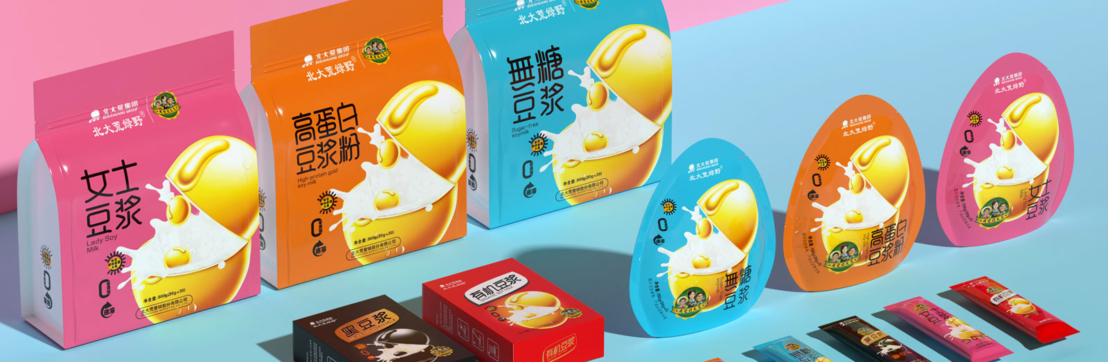 北大荒集团豆浆粉包装策划设计