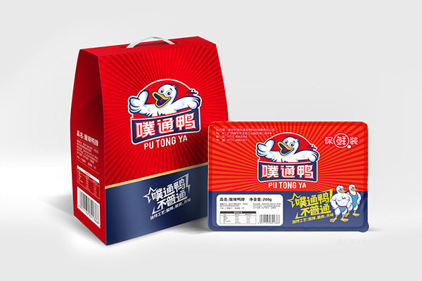 世俱杯app官方代表案例x噗通鸭食品包装设计